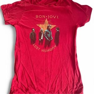 Bon Jovi Lost Highway Red T-Shirt